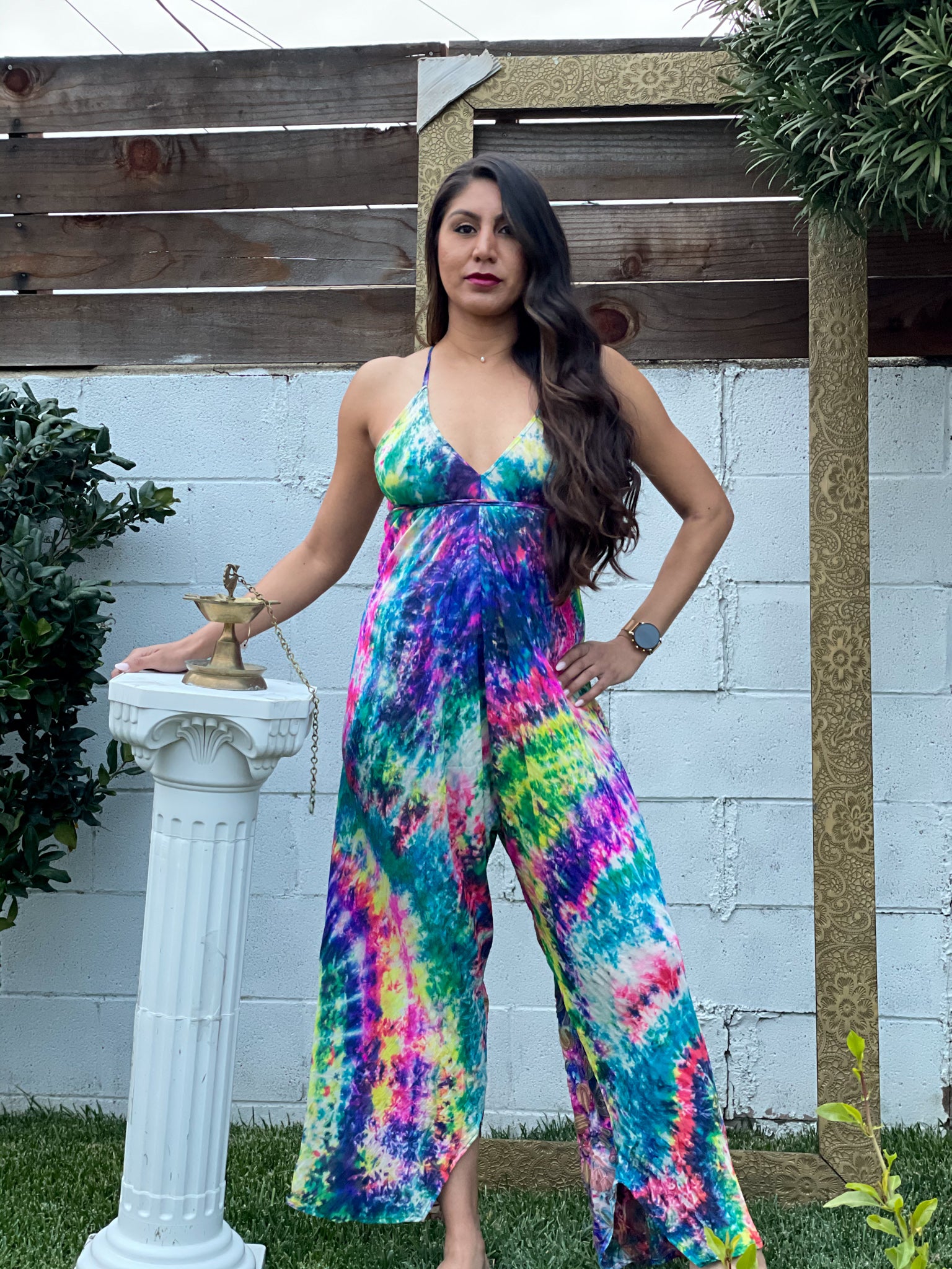 Rainbow TieDye Jumpsuit