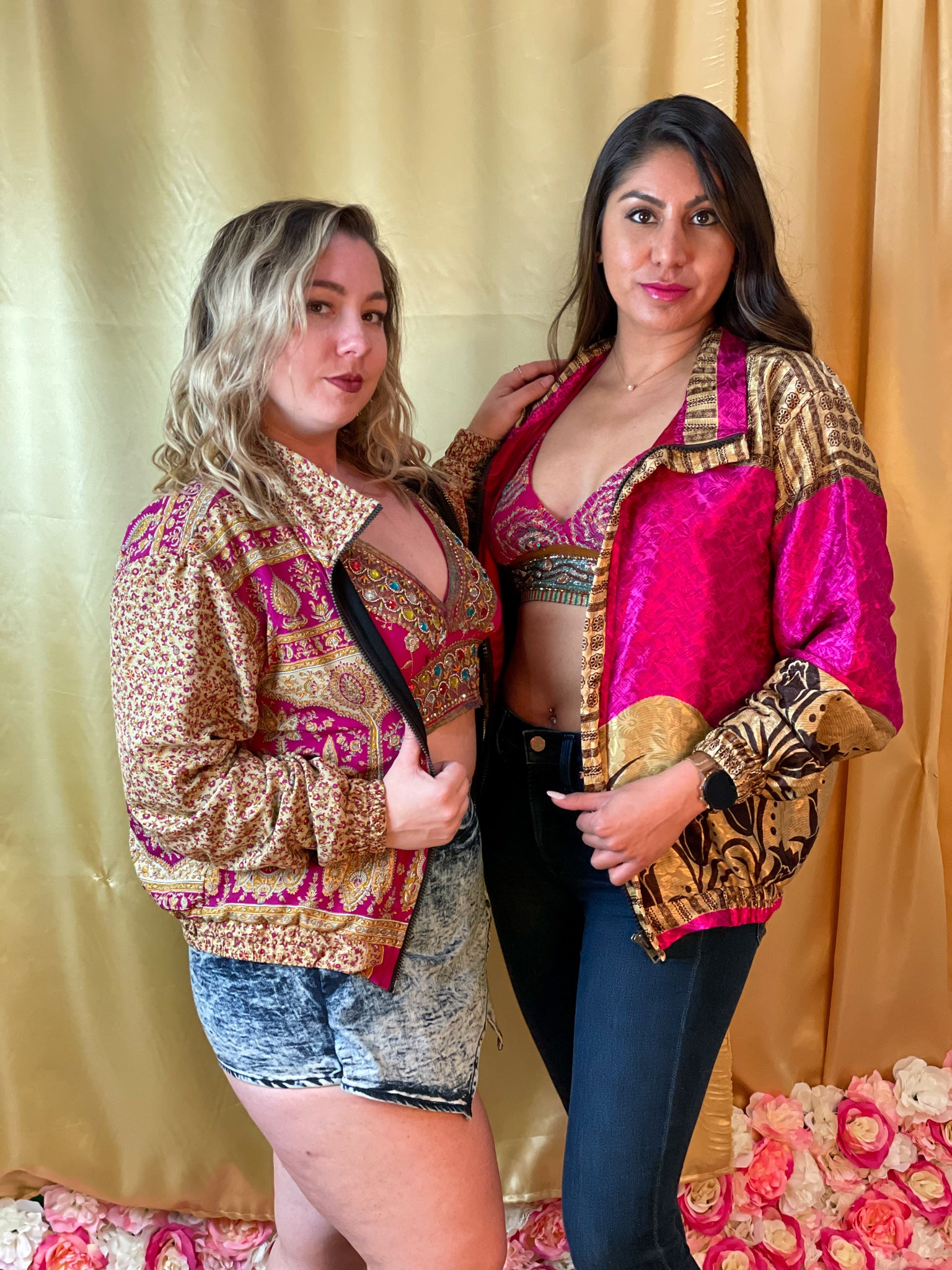 Paisley Dreams Satin Silk Crop Jacket