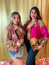 Load image into Gallery viewer, Paisley Dreams Satin Silk Crop Jacket

