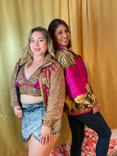 Load image into Gallery viewer, Paisley Dreams Satin Silk Crop Jacket
