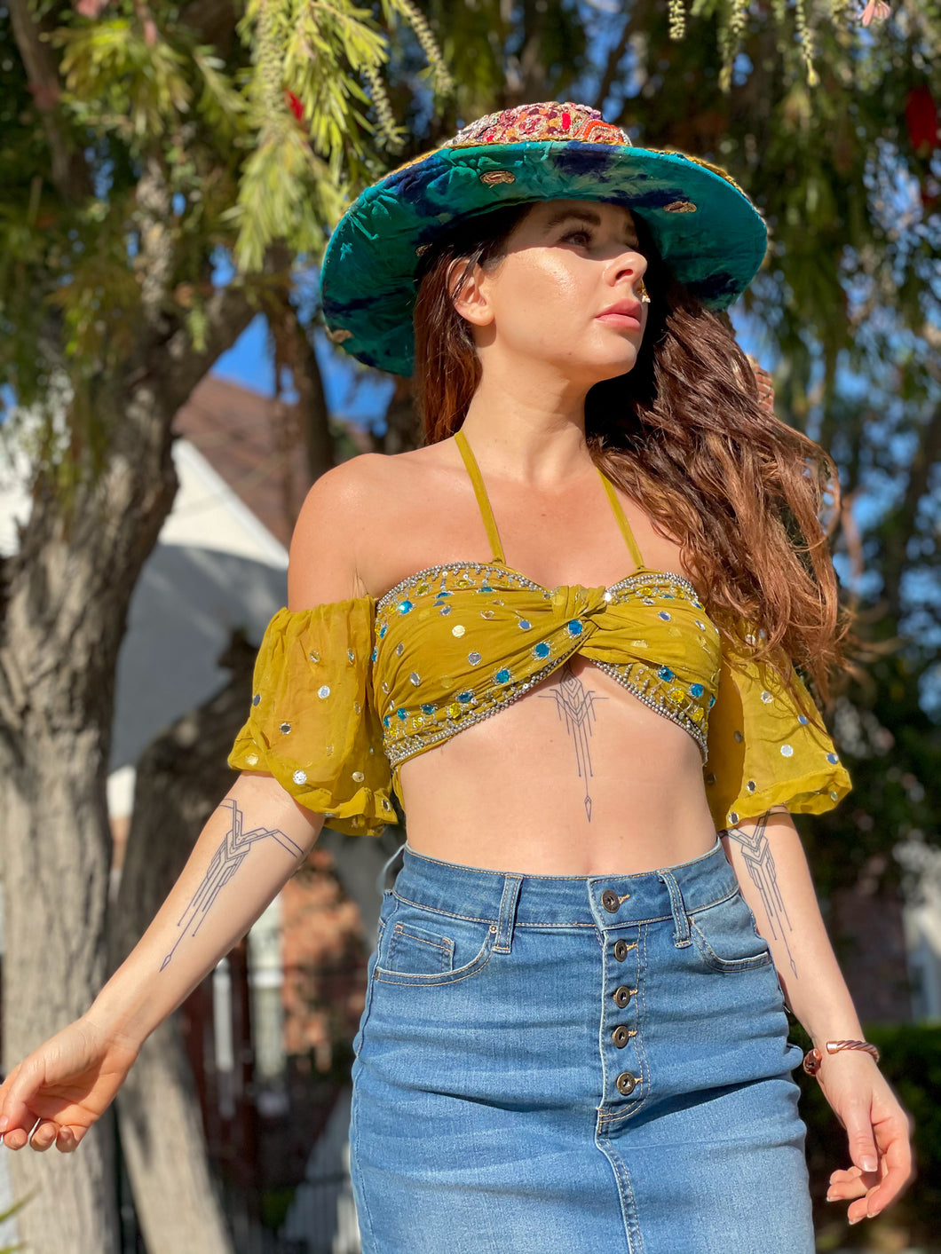 Peridot Aura Wrap Top