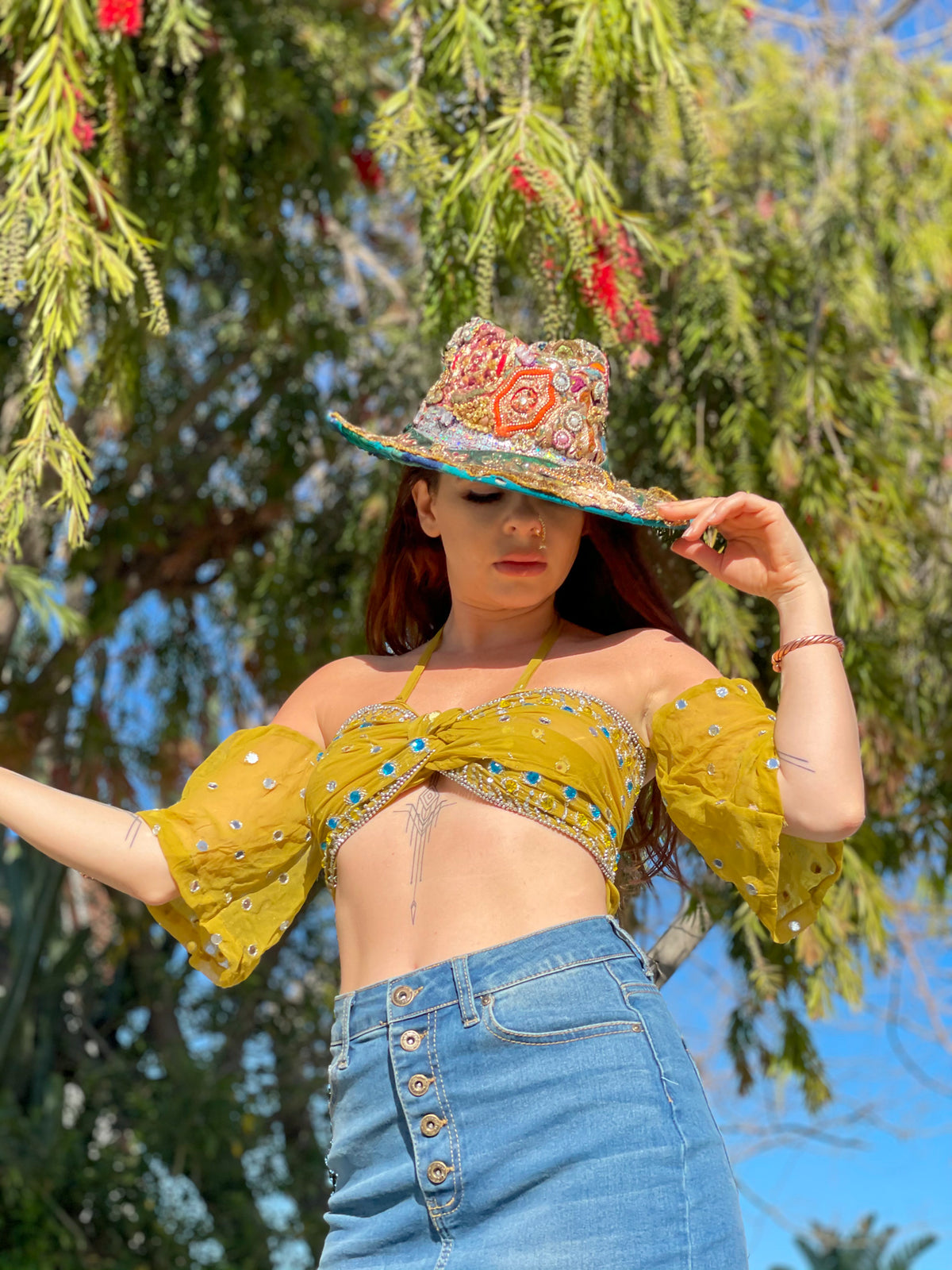 Peridot Aura Wrap Top