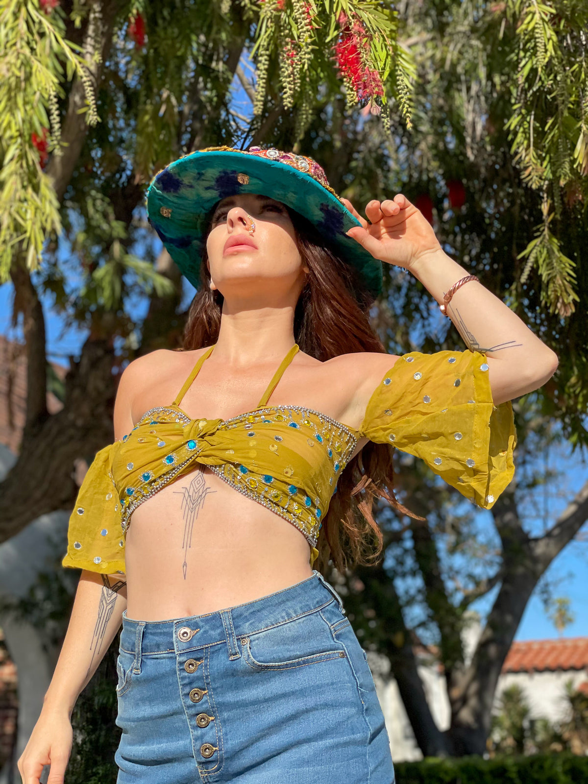 Peridot Aura Wrap Top