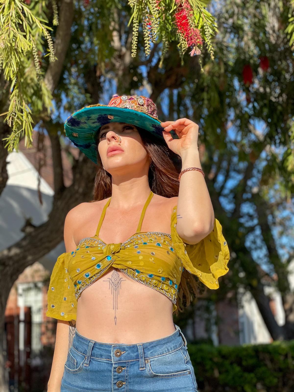 Peridot Aura Wrap Top