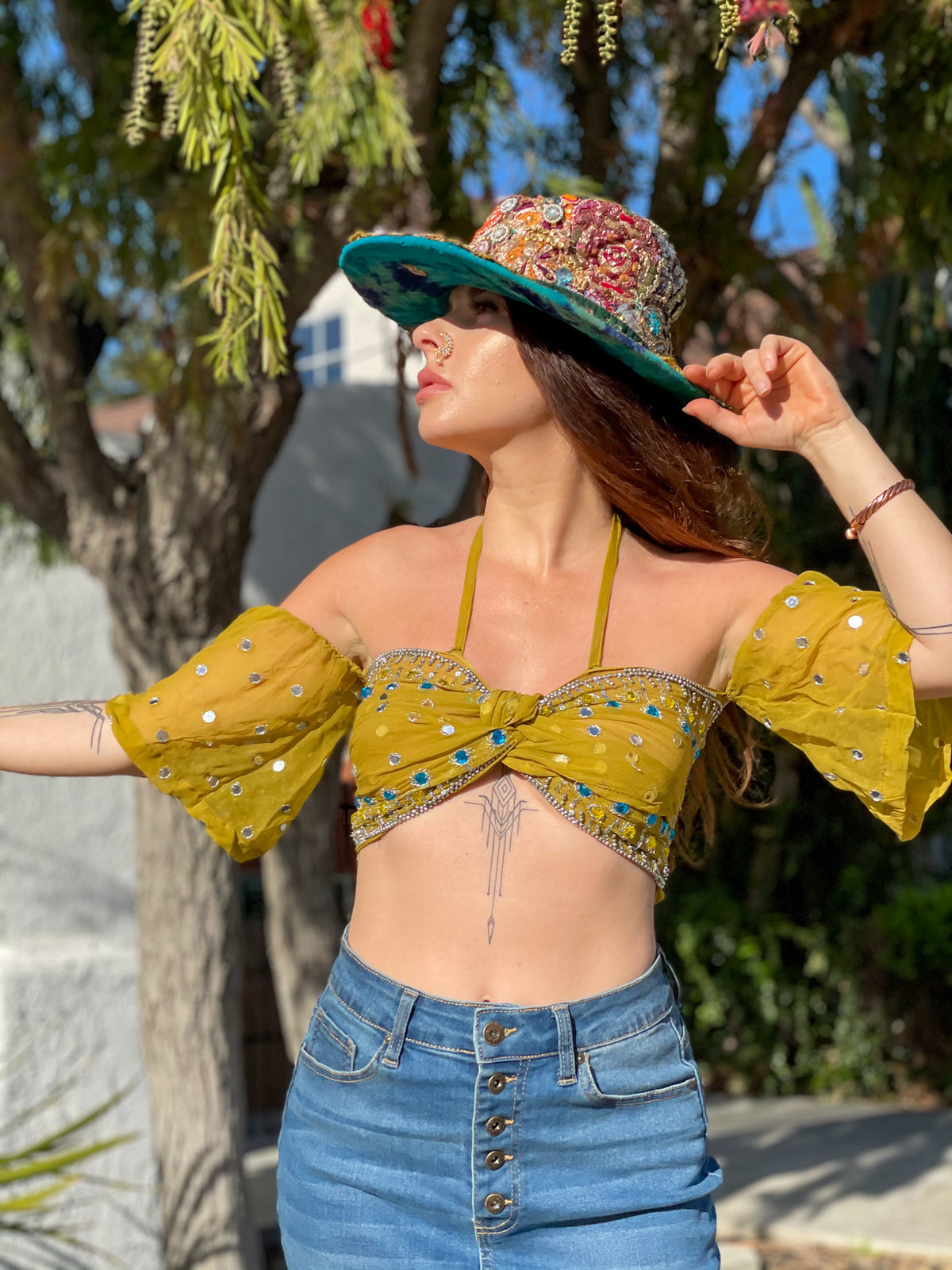 Peridot Aura Wrap Top