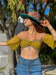 Peridot Aura Wrap Top