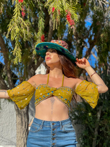 Peridot Aura Wrap Top