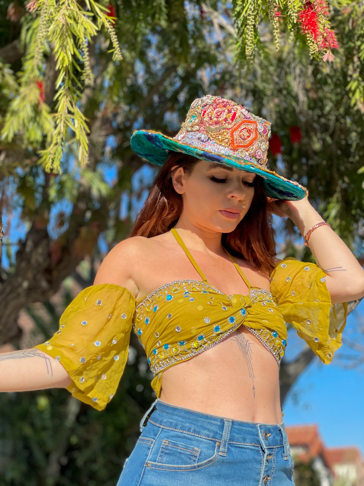 Peridot Aura Wrap Top