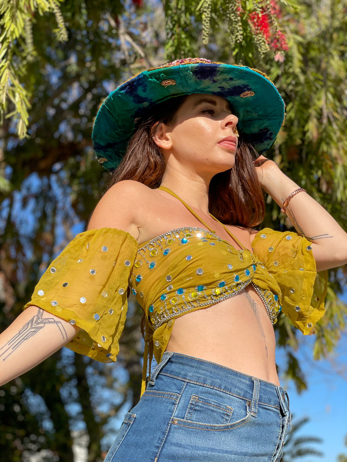 Peridot Aura Wrap Top