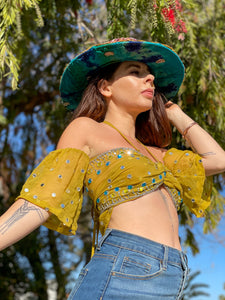 Peridot Aura Wrap Top