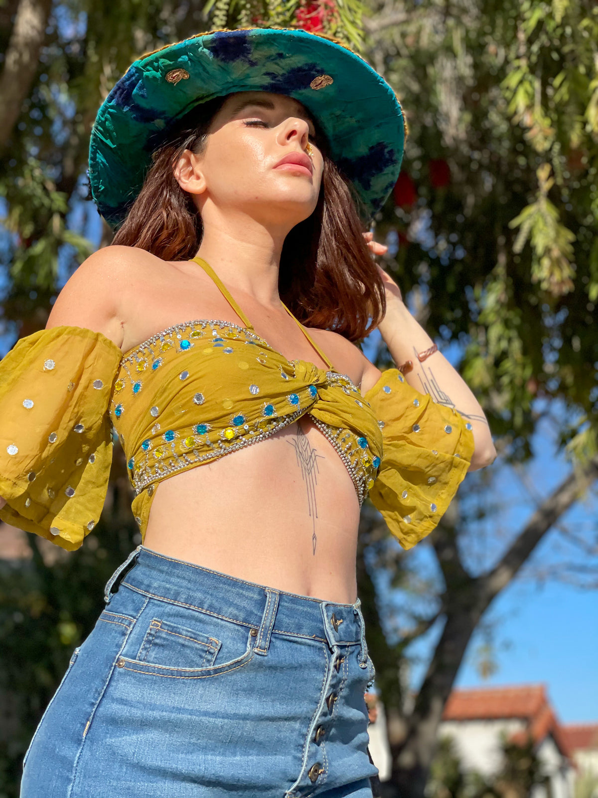 Peridot Aura Wrap Top