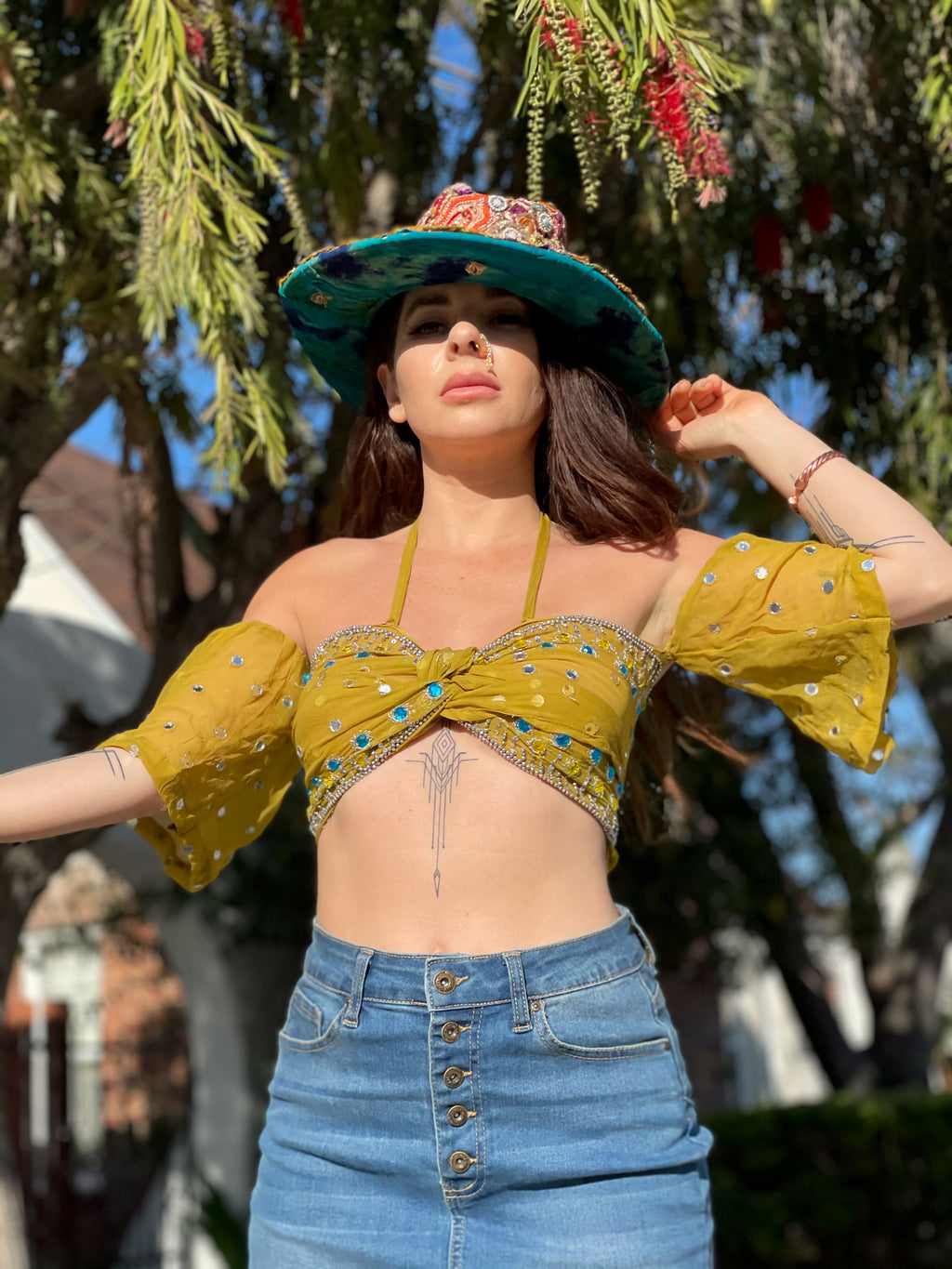 Peridot Aura Wrap Top