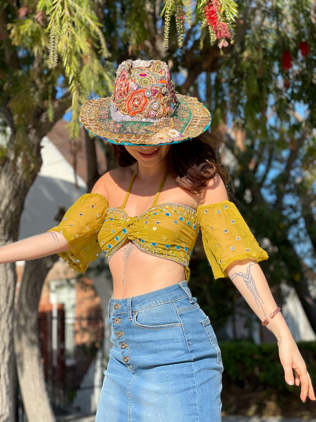 Peridot Aura Wrap Top