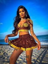 Load image into Gallery viewer, Golden Chai Micro Mini Skirt Set
