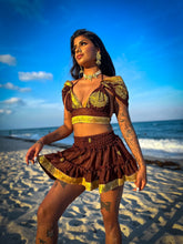 Load image into Gallery viewer, Golden Chai Micro Mini Skirt Set
