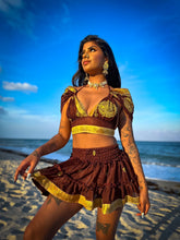 Load image into Gallery viewer, Golden Chai Micro Mini Skirt Set
