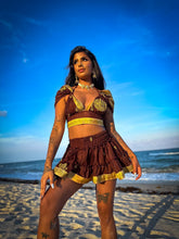 Load image into Gallery viewer, Golden Chai Micro Mini Skirt Set
