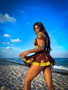 Golden Chai Micro Mini Skirt Set