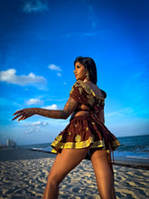 Load image into Gallery viewer, Golden Chai Micro Mini Skirt Set

