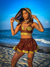 Load image into Gallery viewer, Golden Chai Micro Mini Skirt Set
