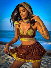 Load image into Gallery viewer, Golden Chai Micro Mini Skirt Set
