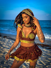 Load image into Gallery viewer, Golden Chai Micro Mini Skirt Set

