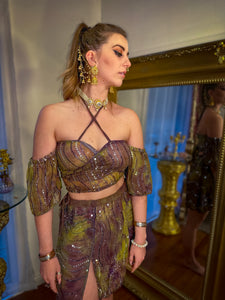Hanging Chain Jhumkas Earrings
