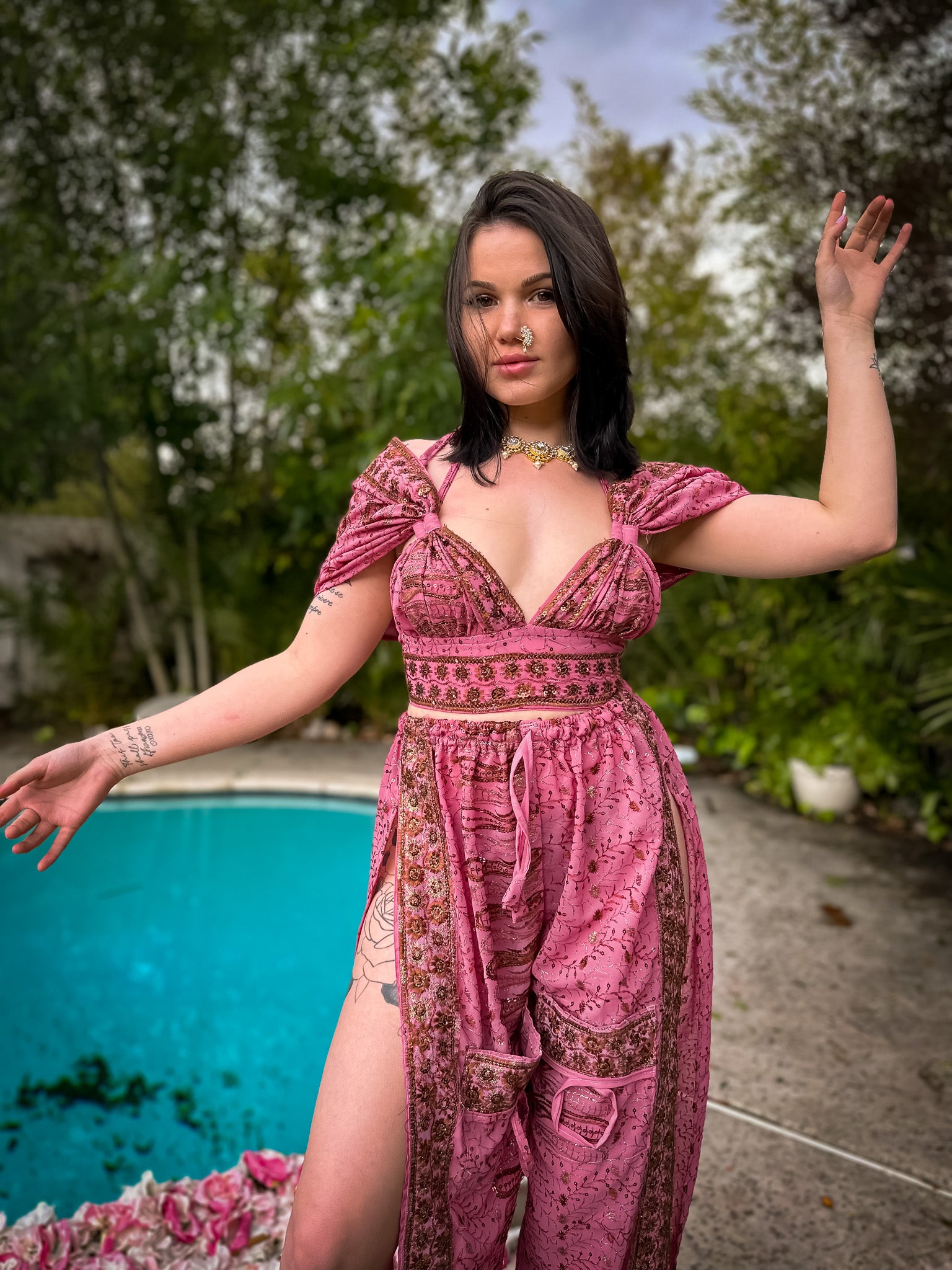 Golden Baby Girl Jasmine Set