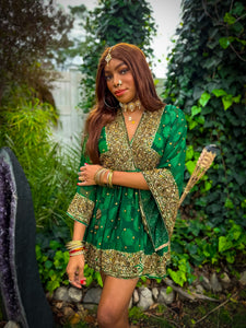 Emerald Elixir Babydoll Dress