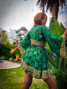 Emerald Elixir Babydoll Dress