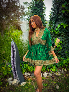 Emerald Elixir Babydoll Dress