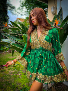 Emerald Elixir Babydoll Dress