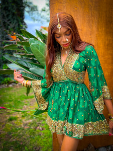 Emerald Elixir Babydoll Dress