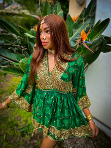 Emerald Elixir Babydoll Dress