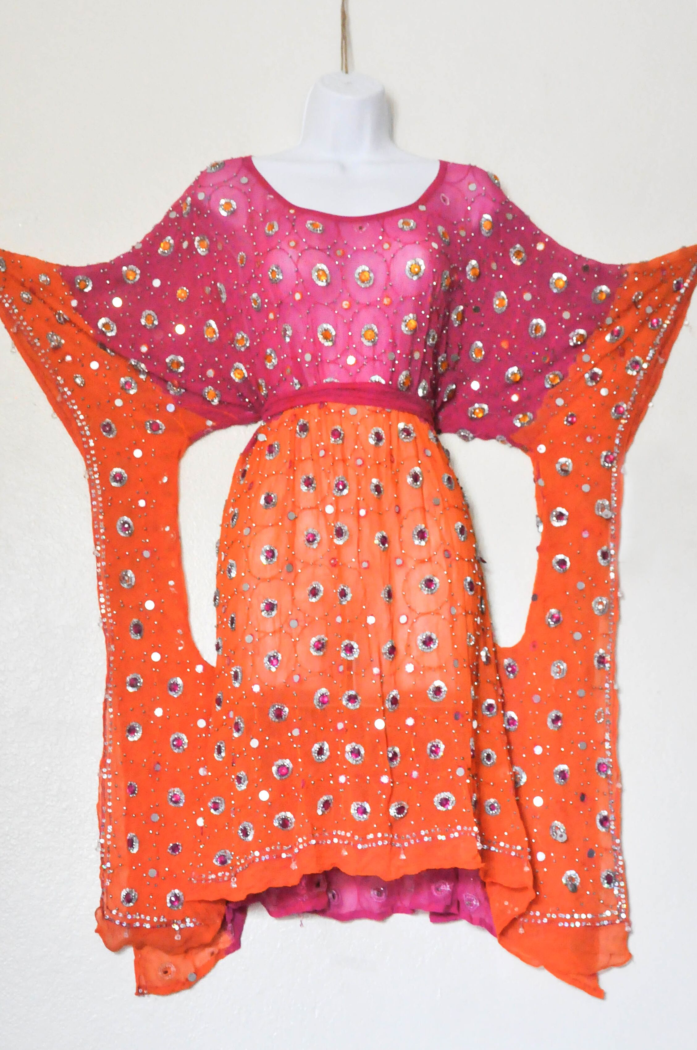 Orange Pink Orbit Butterfly Dress