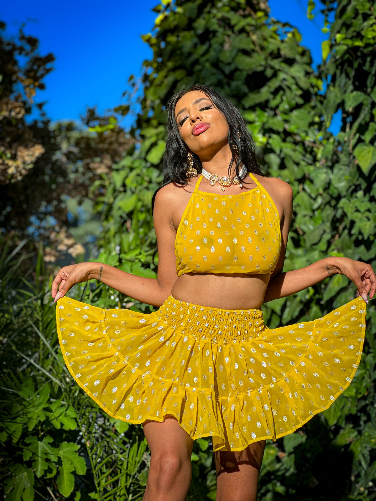 Sun Princess Micro Mini Gehr Skirt Set