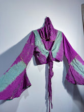 Load image into Gallery viewer, Purple Mountain Hoodie Wrap Top

