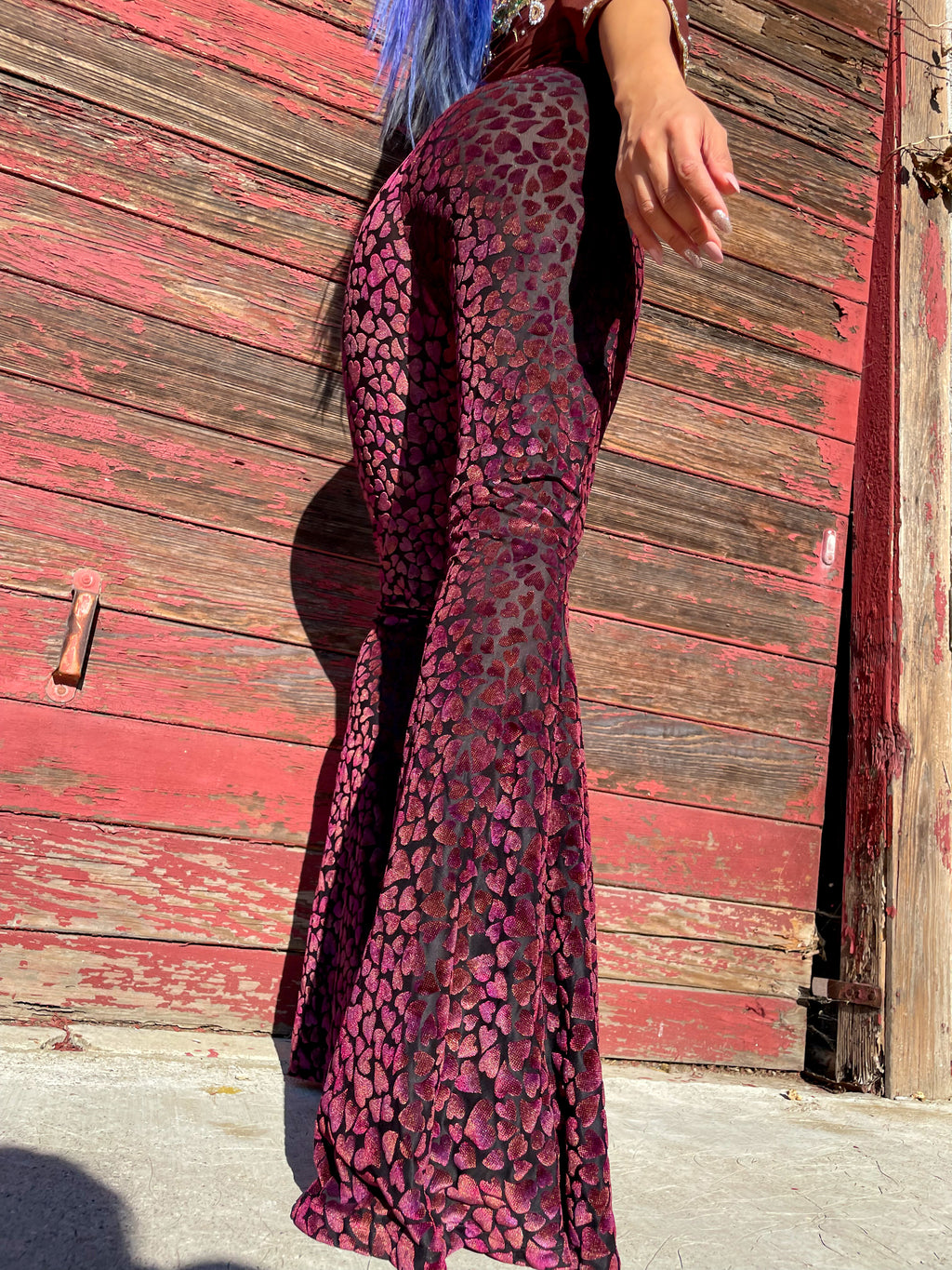 Sweetheart Velvet Flares Bell Bottoms
