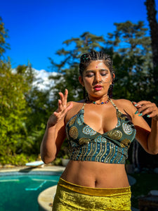 Emerald Whirlpool Halter Top