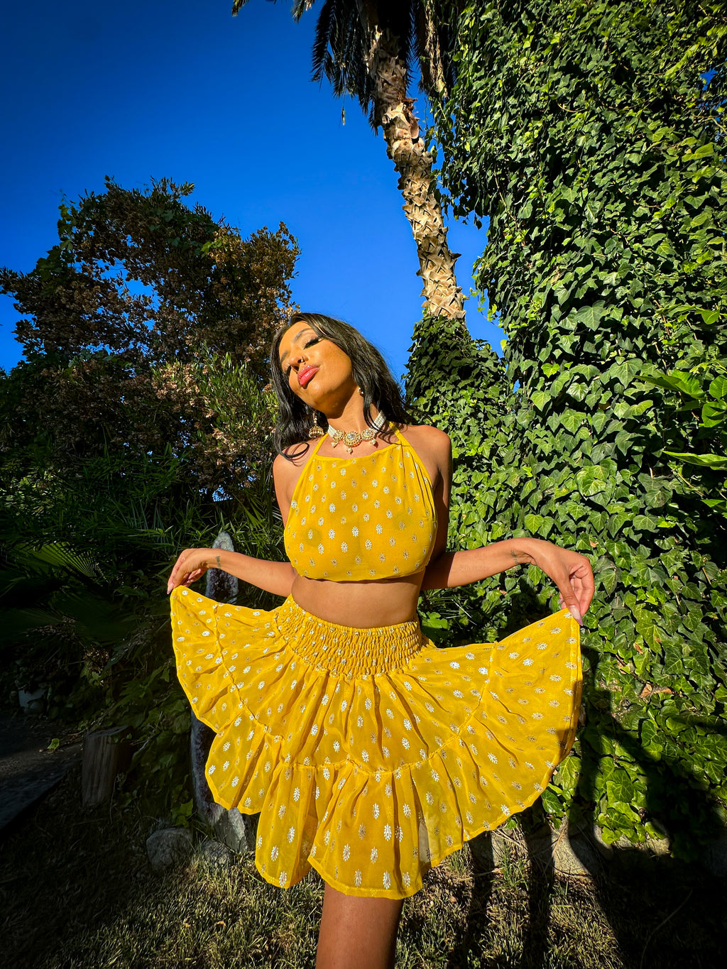 Sun Princess Micro Mini Gehr Skirt Set