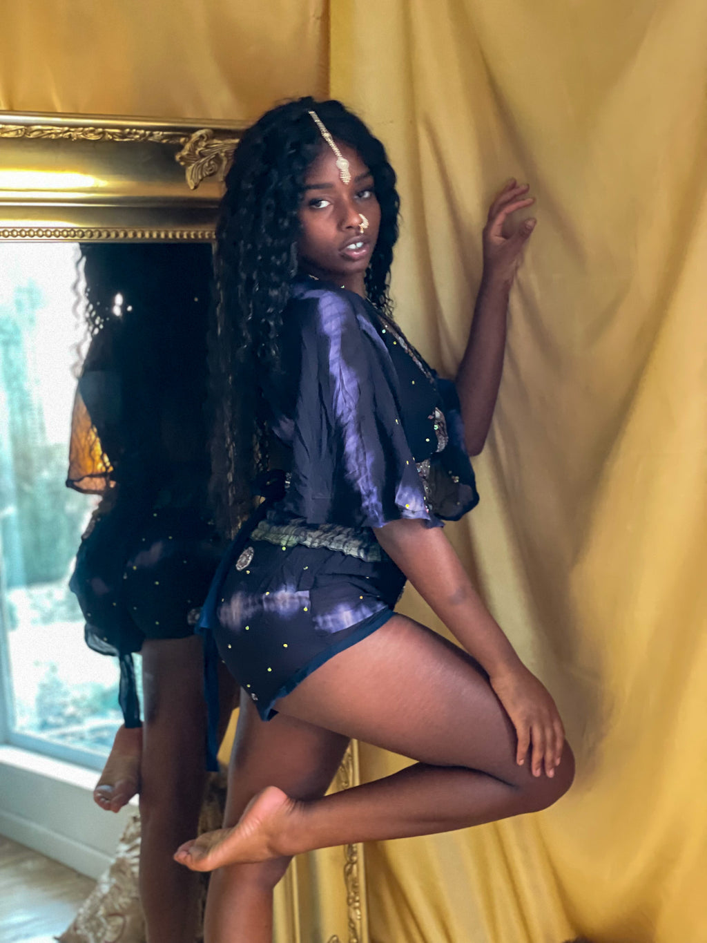 Midnight Majesty Shorts Set