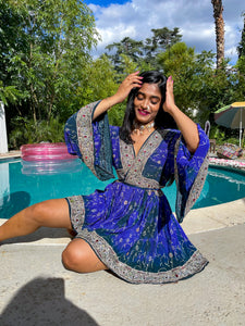 Midnight Blue Mini Babydoll Dress