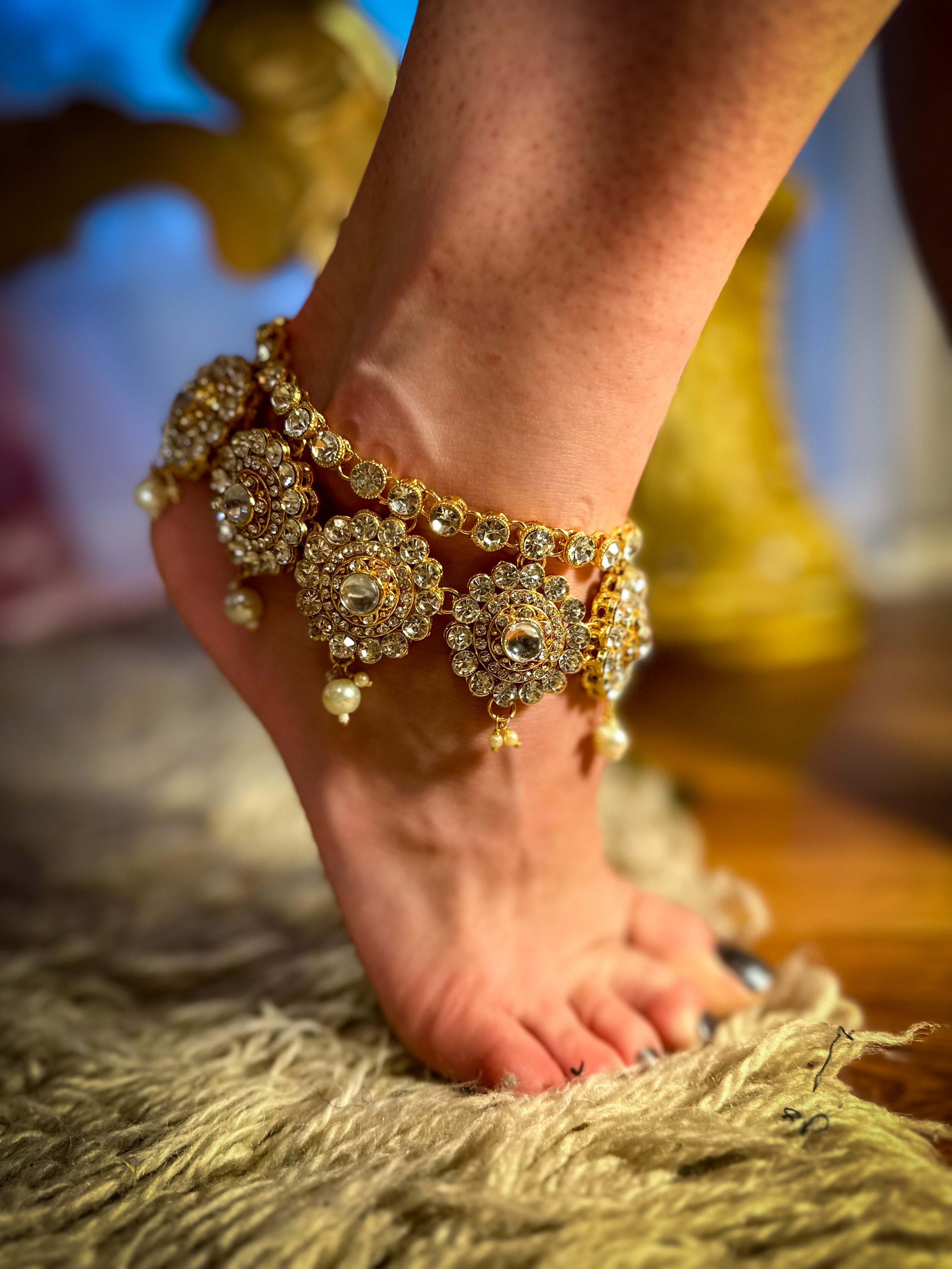 Diamond Lotus Anklet