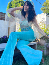 Load image into Gallery viewer, Blue Submarine Velvet Flare Pants
