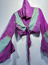 Load image into Gallery viewer, Purple Mountain Hoodie Wrap Top
