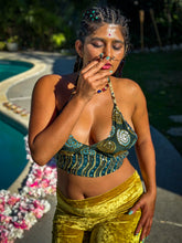 Load image into Gallery viewer, Emerald Whirlpool Halter Top
