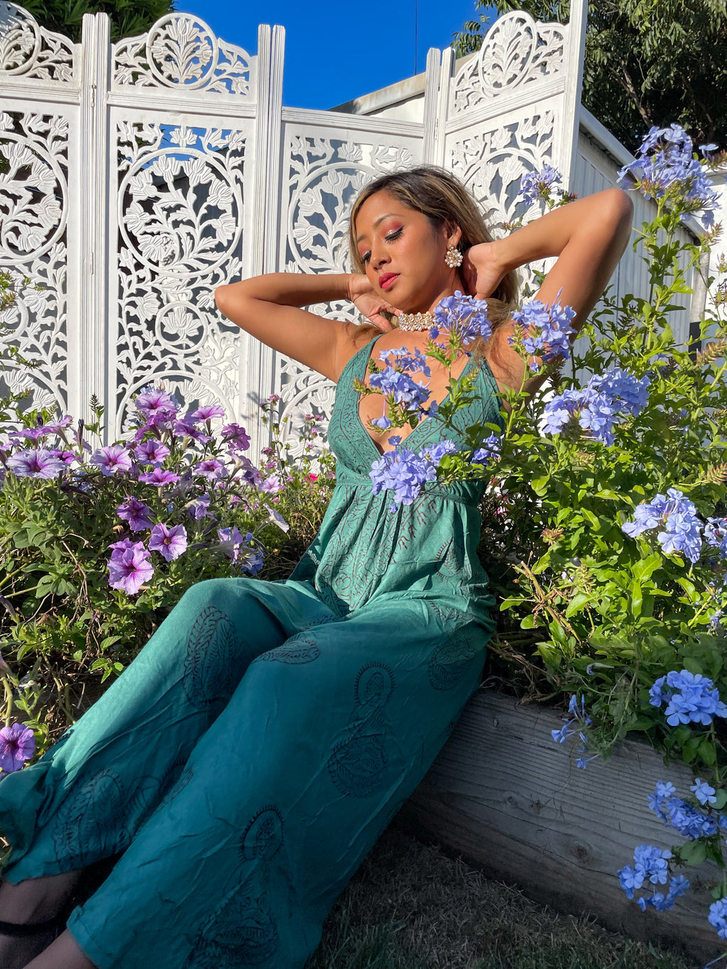 Jade Stone Sanskrit Jumpsuit