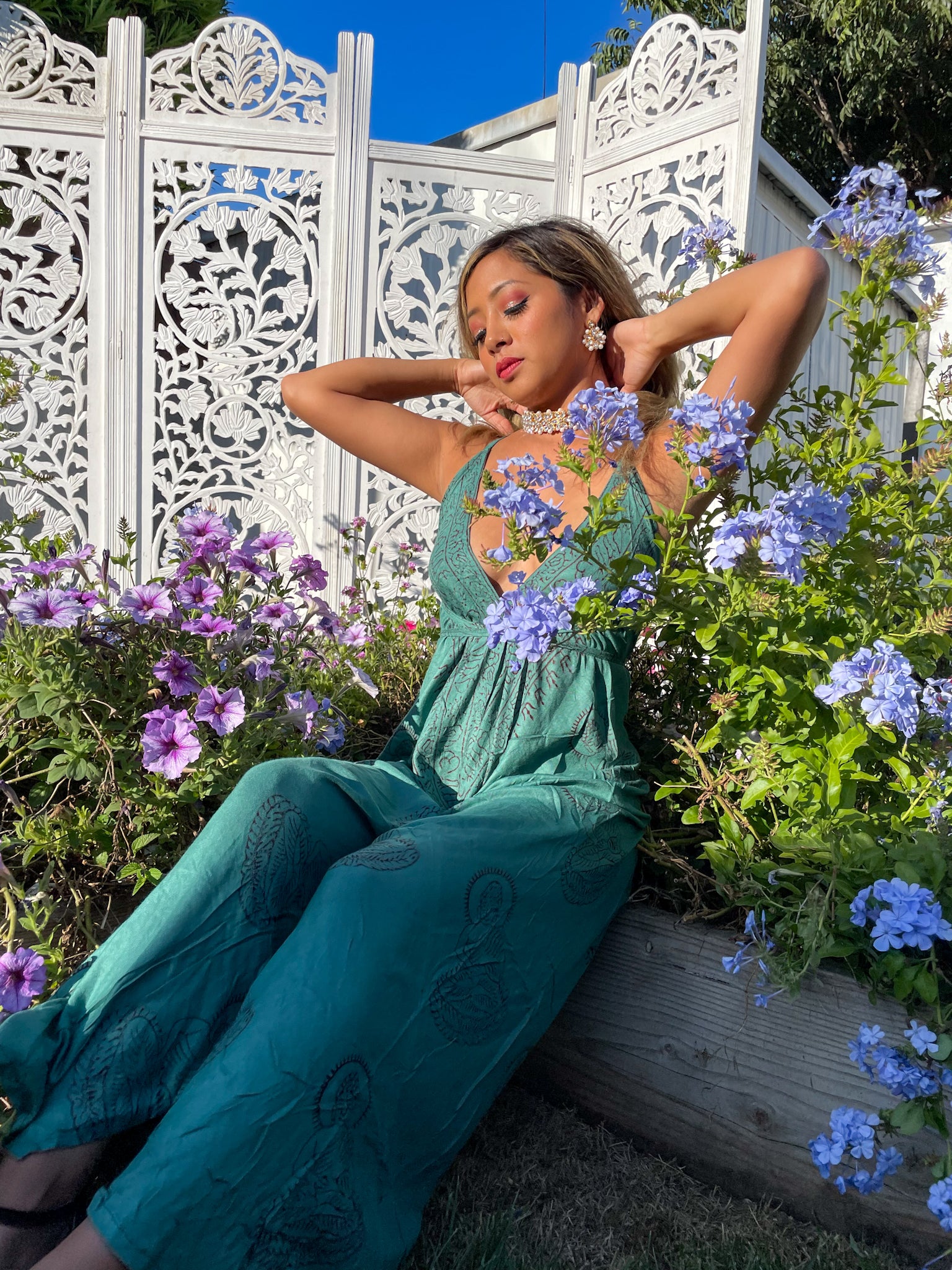 Jade Stone Sanskrit Jumpsuit