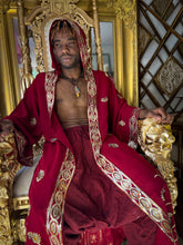 Load image into Gallery viewer, Deep Royal Unisex Hooded Kimono
