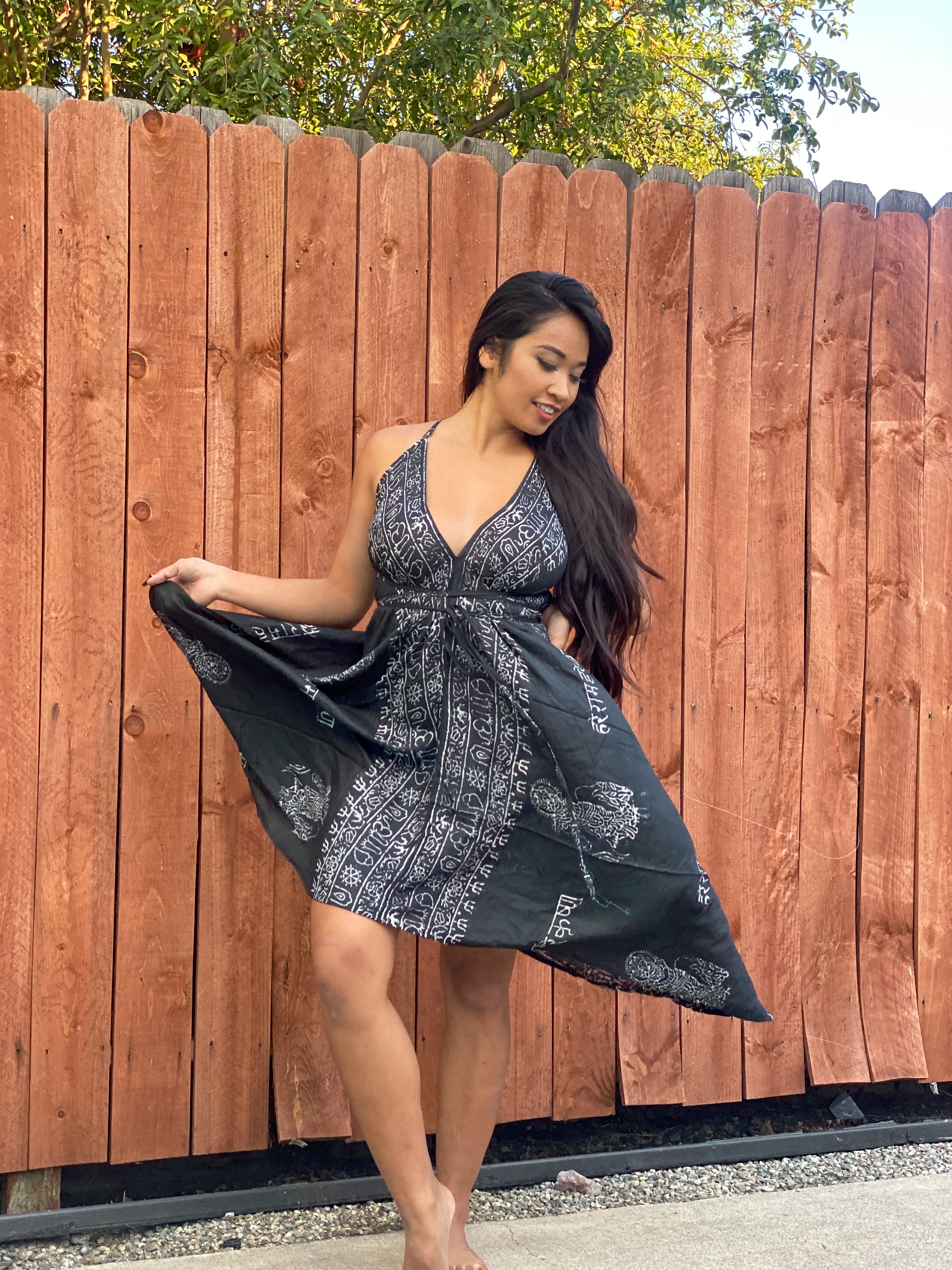 Black Sanskrit Dress